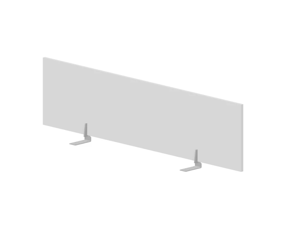 Экран фронтальный (меламин) 158x1,8x39см для стола bench GDB Белый/Алюминий