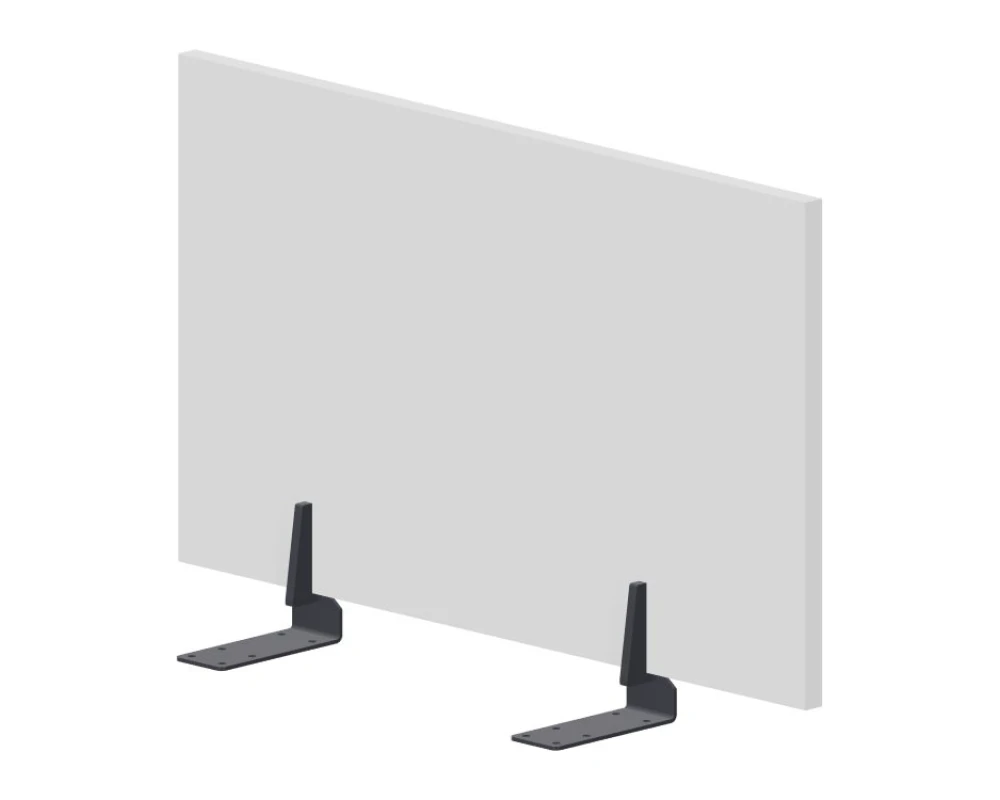 Настольный экран (меламин) торцевой промежуточный для столов гл.68см GDB Белый/Антрацит