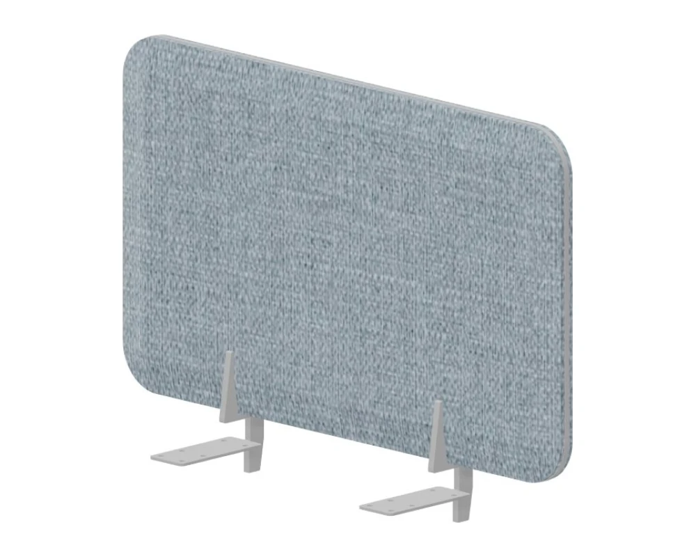 Экран торцевой финальный (алюм. кант) 68x39,2 для стола гл.68см Пинабл Дизайн / Pinable Design Бледно-синий/Алюминий