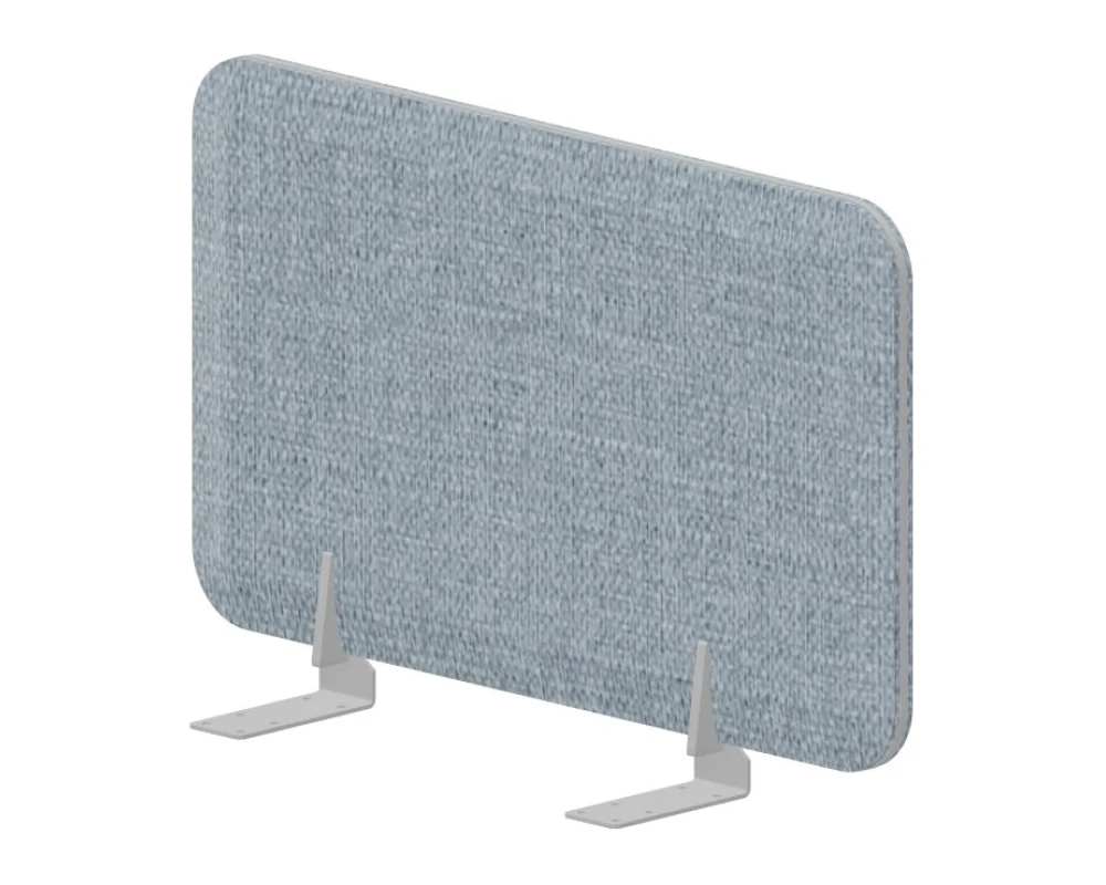 Экран торцевой промежуточный (алюмин. кант) 68x39,2 для стола гл.68см Пинабл Дизайн / Pinable Design Бледно-синий/Алюминий