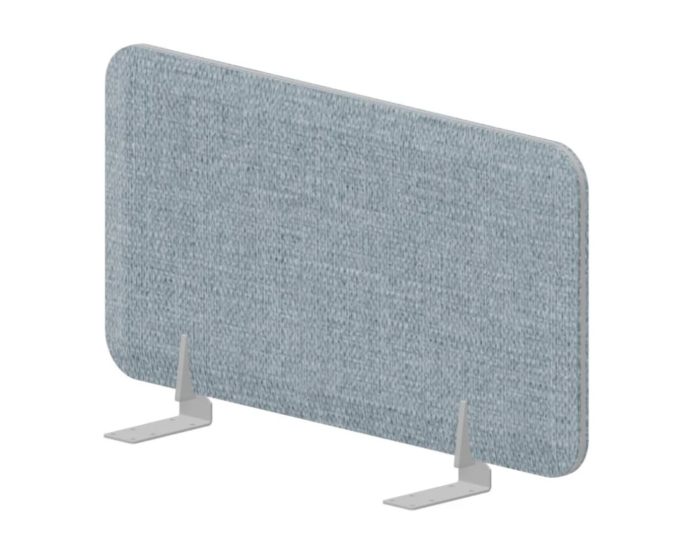 Экран торцевой промежуточный (алюмин. кант) 78x39,2 для стола гл.78см Пинабл Дизайн / Pinable Design Бледно-синий/Алюминий
