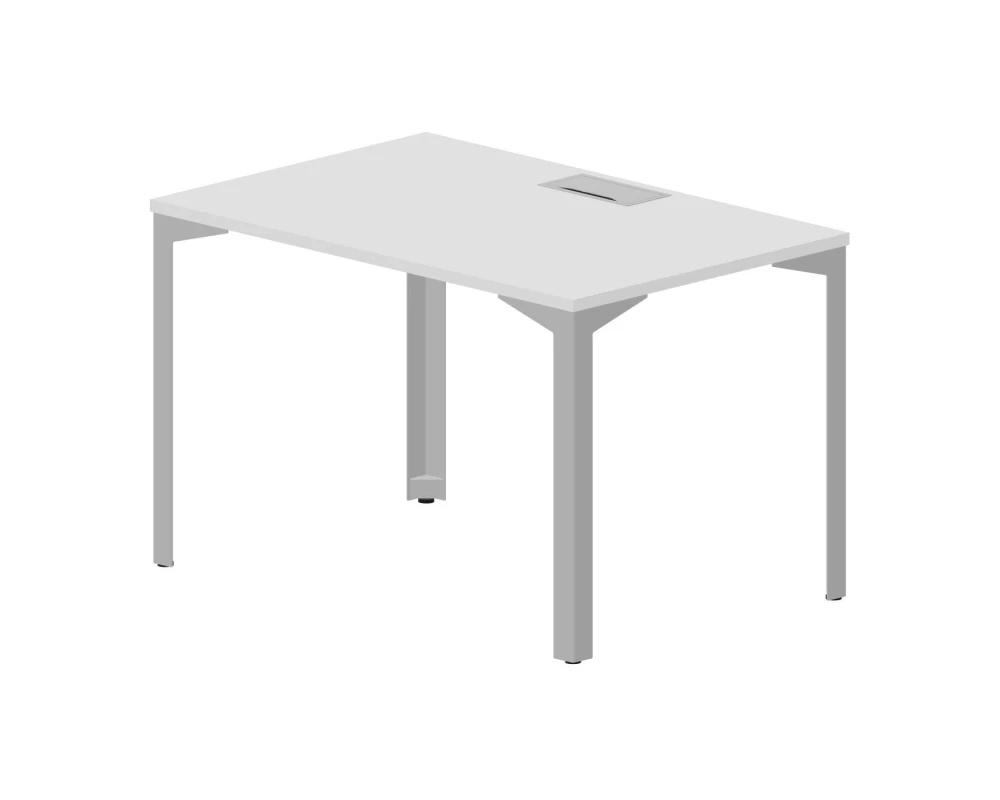 Стол 118х78х75см (металлический аутлет) Рэй / Ray Белый/Алюминий