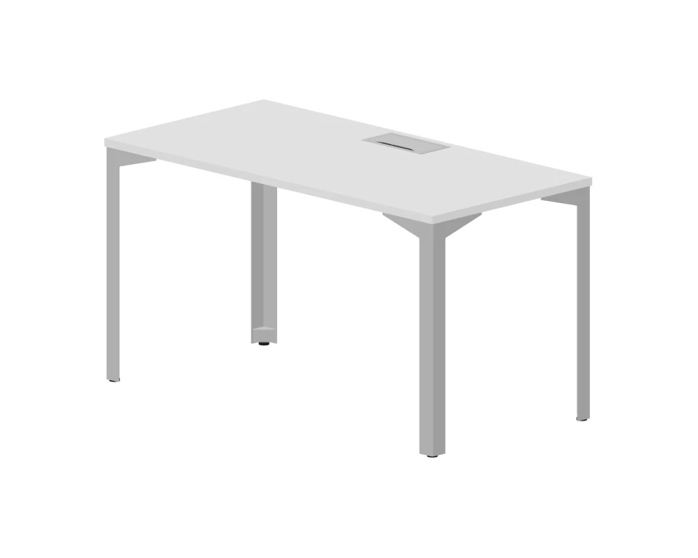 Стол 138х68х75см (металлический аутлет) Рэй / Ray Белый/Алюминий