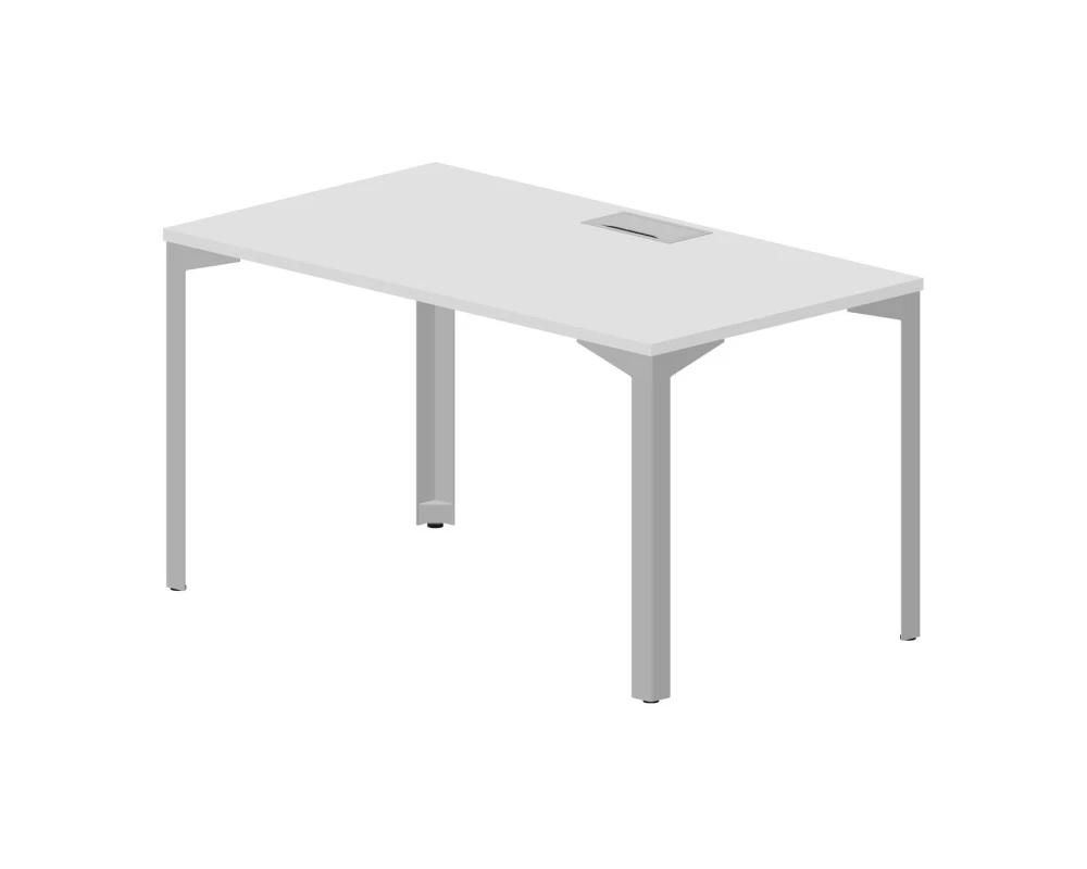 Стол 138х78х75см (металлический аутлет) Рэй / Ray Белый/Алюминий