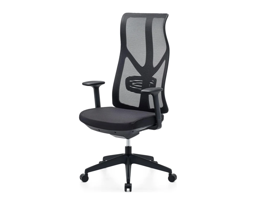 Кресло VIKING-11 M122С-1 Сетка/Ткань, Черный