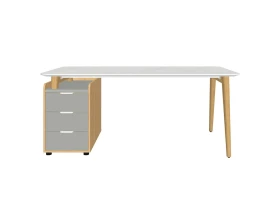 Стол рабочий прямой с опорной тумбой Rem-180.1L+Rem-32 Remo images