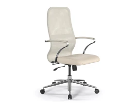 Кресло ErgoLife S 8 B2-9K M09.B23.G18.W02 Сетка/Экокожа, Молочный images