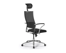 Кресло ErgoLife Sit Air-180 B2-290K M09.B23.G18.W01 (с подголовником) Сетка/Ткань, Черный images