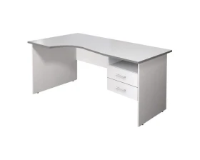 Стол кривол. с тумбой Л 1604х904(704)х756 КМ78 Монолит images