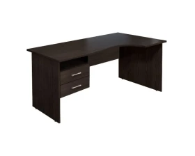 Стол кривол. с тумбой П 1604х904(704)х756 КМ77 Монолит images