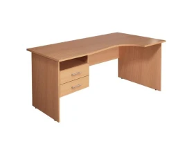 Стол кривол. с тумбой П 1604х904(704)х756 КМ77 Монолит images