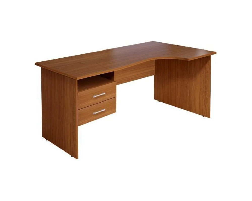 Стол кривол. с тумбой П 1604х904(704)х756 КМ77 Монолит