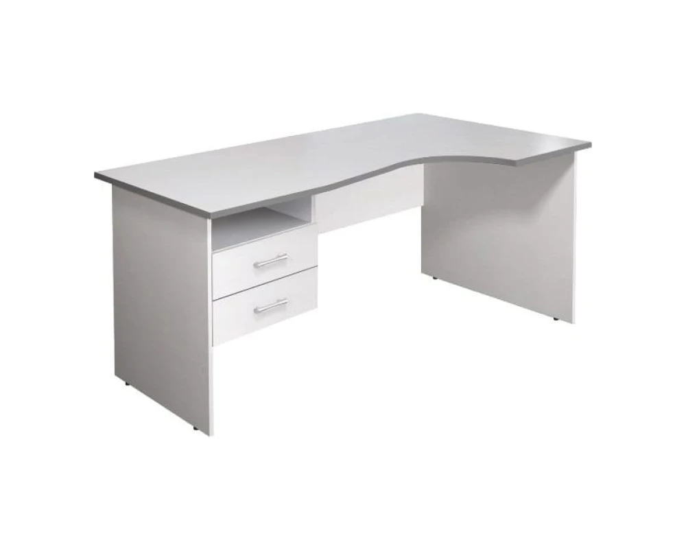 Стол кривол. с тумбой П 1604х904(704)х756 КМ77 Монолит