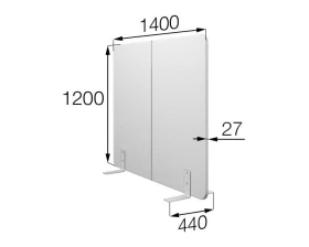 Мобильная прегородка FX-140/120 Фикс MVK images