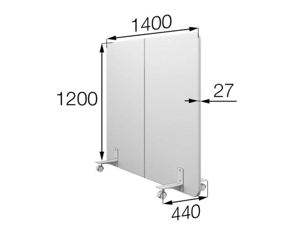 Мобильная прегородка MV-140/120 Муви MVK