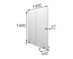 Мобильная прегородка MV-140/140 Муви MVK images