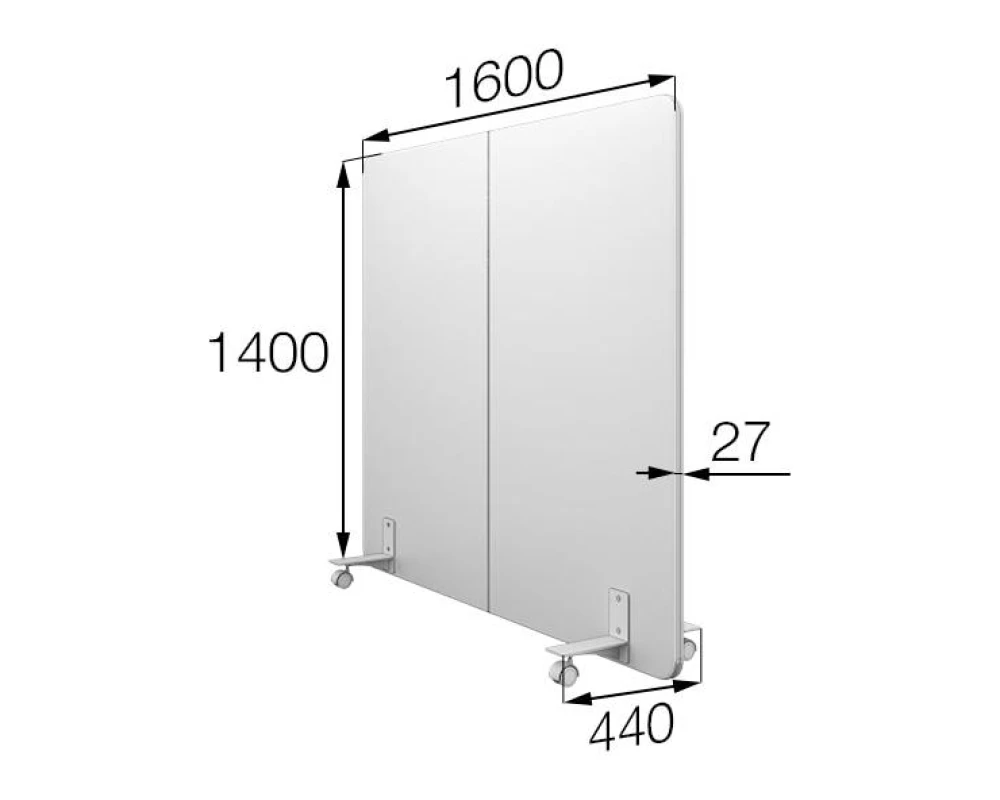 Мобильная прегородка MV-160/140 Муви MVK