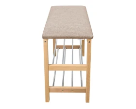 Банкетка SR-0628 Ткань, Прозрачный лак/Кедровый images