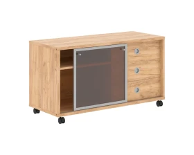 Тумба мобильная со стеклянной слайд-дверью 1200х500х660 Борн / Born TP images