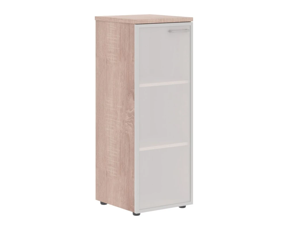 Шкаф колонка со стеклянной дверью в алюминиевой раме и топом Xten